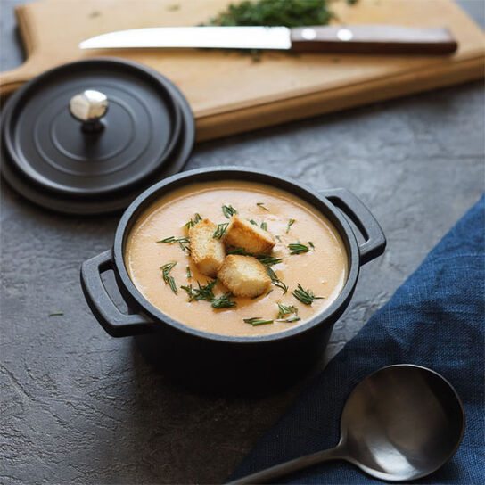 Фото как легко и быстро приготовить Грибной Крем-Суп из Шампиньонов со Сливками и Картофелем: классический рецепт