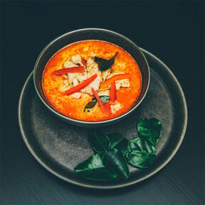 Фото Тайский кокосовый суп с курицей и грибами: рецепт